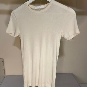 Helmut Lang Cream Short Sleeve Tee